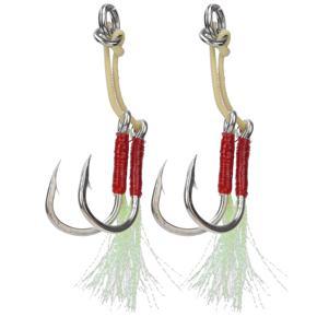 Fishing Hooks 2pcs Stainless Steel Boat Combination String Lures Baits Fishhook Tackle Accessory