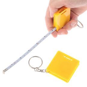 1m Mini Multifunctional Keychain Square Steel Tape Measure With Gradienter BDM