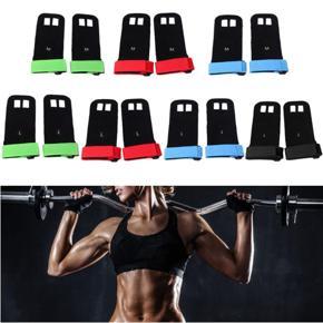 Black L Grips Crossfit Gymnastics Hand Grip Guard Palm Protectors Glove Durable - Black L