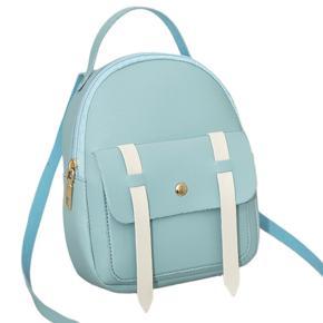 Women Flip Cover Pocket Zipper Mini Backpack Travel School Bag Pouch Handbag