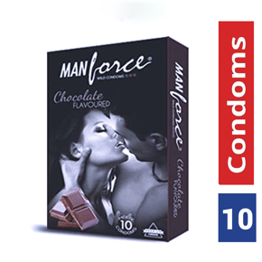 Indian Manforce Chocolate Flavor Super Condoms - 10pcs