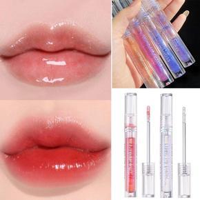Crystal Jelly Lip Gloss Shiny Mirror Moisturizing Lip Gloss Glitter Liquid Lipstick Lip Oil Lip Tint Lasting Shimmering LPS#