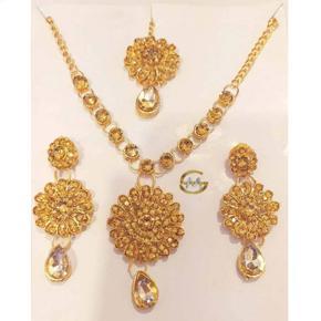 Stone Metal Necklace Jewellery Set for Women