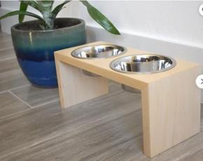 Modern Waterfall Elevated Pet Stand Feeder - Double Bowl Stand for dogs and cats, Dog Feeding Station dogs and cats,