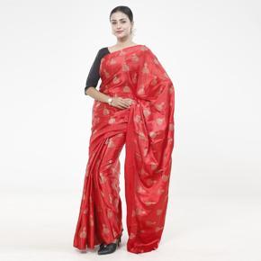 Glamour & Glorious Marvelous Gorgeous New Design Latest & Exclusive Luxury Stylish And High Quality Printed Silk Saree With Gorgeous Blouse  Piece for Woman-1