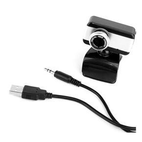 USB Camera Cam HD 480P Webcam Computer Video Built-in Microphone Camera - black