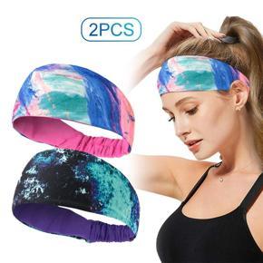 Outtobe Fitness Headband Breathable Sweat Absorbent Hair Band Sweatband Head Wrap Elastic Wicking Non Slip Hairband Lightweight Sportswear Yoga Accessory