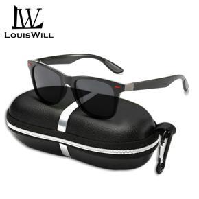 LouisWill Men Sunglasses Sport Sunglasses Lightweight PC Sunglasses Safety Driving Windproof Eyewear Light Blocking Sun Glasses with Free Box for Men Women