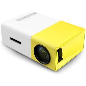Mini Projector, Portable 1080P LED Projector Home Cinema Theater Indoor/Outdoor Movie projectors Support Laptop PC Smartphone HDMI Input Great Gift Pocket Projector for Party and Camping (Yellow)