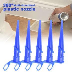 5Pcs Universal Odorless Glass Glue Tip Mouth Blue Nozzle Tools