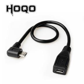 Left Angle Micro USB Extension Cable Panel Mount Sync Date Charge for Motherboard Micro-USB Male to Female Cord