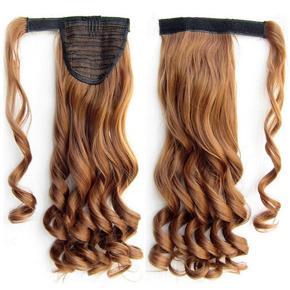 UK Mega Thick Clip In Ponytail Hair Extensions Straight Curly Wrap Pony Tail lhc 30# - 30#