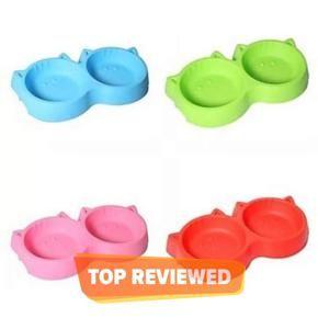 Cat Shape Bowl Plastic ( Color Choice )