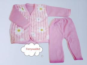 1 pcs Baby Full Sleeve Winter Dress With Pant ferrywalibd hoodies coat