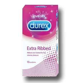 Durex Extra Ribbed Condoms - 10pcs