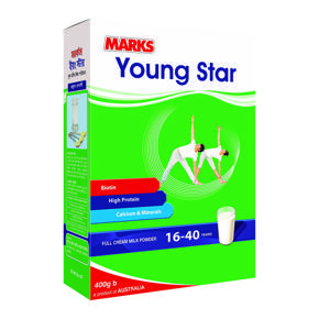 MARKS Young Star (16-40 Years) Milk Powder 400gm