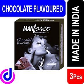 Manforce chacalate flavoured premium condoms, 3x1 = 3pcs ( singel box).