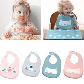 Silicone Baby Bibs with Food Catcher