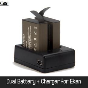 EKEN 2 Battery 1 Charger package for EKEN H9R, H5S, H7S, H6S and other EKEN Camera