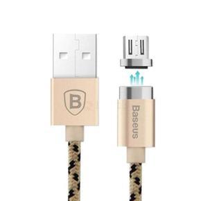 Insnap Series Magnetic Adsorption Nylon Braided Wire Micro USB Cable 1m 3.3ft - Gold