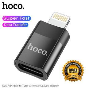 Hoco UA17 Lightning Otg Lightning to Type C Converter Lightning male to Type-C female Adapter Black