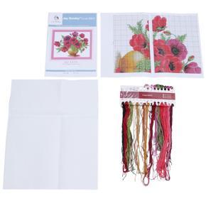 New Releases Cross Stitch Kits Patterns Embroidery Kit - Poppy Flower Vase 14CT 41x33cm