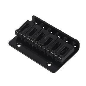 Black 6 String Fixed Hard Tail Guitar Bridge for Strat Guitar & Hardtail Guitar Bridge Body Through for 6 String