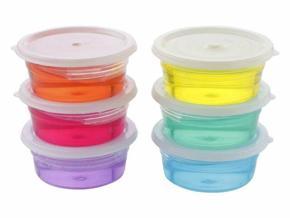 6 Pcs Gel Clay Slime of 6 Different Colors