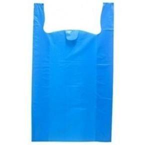 Pack 1 kg  - Plastic Shoppers Plain for Shopping and Home Use in blue Colour