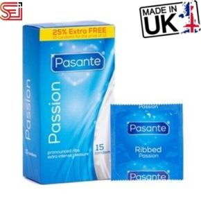 Pasante Passion Pronounced Ribs Condom - 15pcs pack