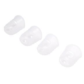 4pcs New Soft Silicone Guitar Thumb Finger Picks Protector Fingertips (Transparent L)