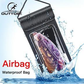Outtobe Universal Waterproof Phone Case Water Proof Bag 7.2 7.5 Inches Mobile Phone Pouch PVC Waterproof Mobile Phone Bag Underwater Swimming Phone Bag Diving Protective Case Bag Touch screen