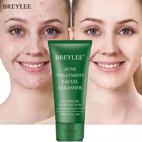 BREYLEE Facial Cleanser 100g Acne Treatment Face Cleansing Wash Skin Care Cleaner Shrink Pore Oil Control Remove Blackhead