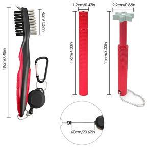 Golf U&V grooves brush-1 x Golf Club Brush
2 x Golf Groove Sharpener-Red