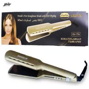 Keratin + Argon Therapy FAPA Hair Straightner AE-1706 Flat Iron Straightener Brush
