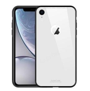 Apple iPhone XR Luxury Shockproof TPU Bumper Back Glass Back Cover Glass Case