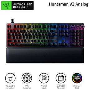 Razer Huntsman V2 Analog Gaming Keyboard with Razer Analog Optical Switches Multimedia Keys RGB Effect USB3.0 Extension Port