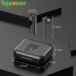 Topewon Digital Power Display TWS Bluetooth 5.0 Earphones Wireless Headphone 9D Stereo Sports Waterproof Earbuds Headsets