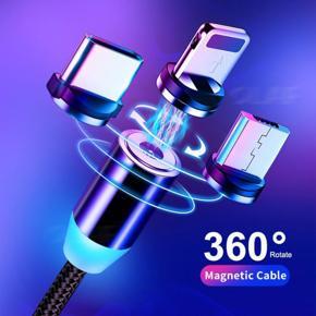 magnet cable x cable Led Magnetic Charging USB Cable 3A Fast Charging Data Cable