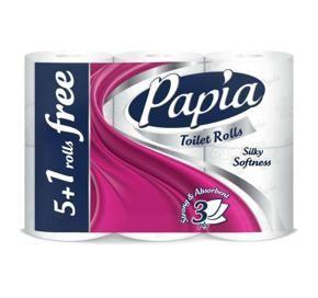 Papia toilet tissue roll 5+1 roll free Papia soft and easy Tissue paper