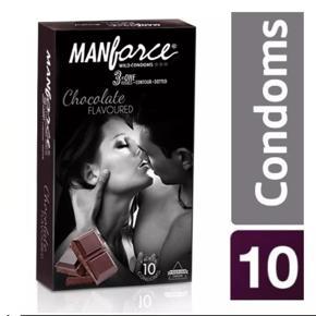 Manforce Wild Dotted Condoms Chocolate Flavored 10 Pieces