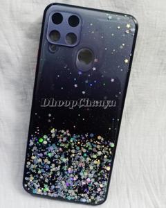 Realme C12 / Realme C15 / Realme C25 / Realme C25s / Narzo 20 / Realme Narzo 30A - Camera Protection Star Bling Glitter Back Case Cover