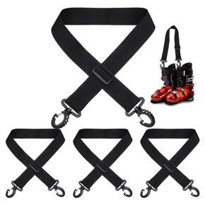 XHHDQES 4Pcs Ski Boot Strap Snowboard Carrier Strap Adjustable Shoulder Ice Skates Shoulder Strap Snowboard Accessories