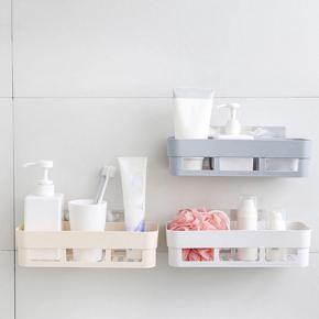ErgoBunyad - Plastic Inter Design Bathroom Kitchen Organize Shelf Rack Shower Corner with Wall Mounted Suction Cup