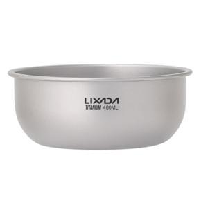 Lixada Titanium Bowls 360ml/480ml/620ml/710ml/1000ml Fruit Vegetable Dinner Bowl Plate Food Container for Home Outdoor Camping Hiking Picnic