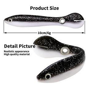 XHHDQES 5PC Fishing Bass Lures,Simulation Loach Soft Lures,Slow Sinking Bionic Swimming Lures,Saltwater&Freshwater Fishing Lures