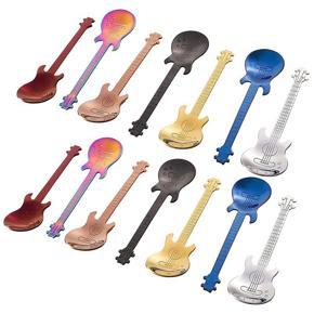 14Pieces Guitar Coffee Spoons, for Dessert, Ice Cream, Tea, Stirring