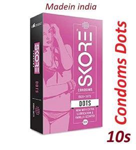 Skore Raised 1500+ Dots Vanilla Condoms - 10pcs