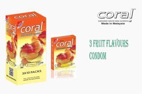 Coral Natural Fruits Flavours condoms