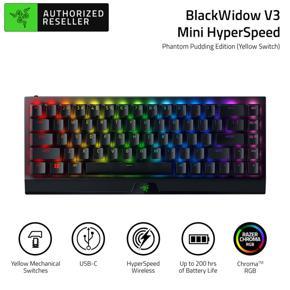 Razer BlackWidow V3 Mini HyperSpeed Wireless Keyboard 68 Keys RGB Mechanical Keyboard Support 3 Connection Modes Yellow Switch